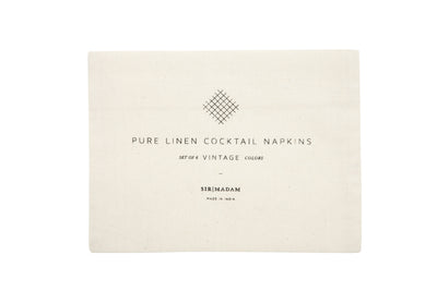 product image for vintage cocktail solid linen napkins set of 6 design by sir madam 3 20