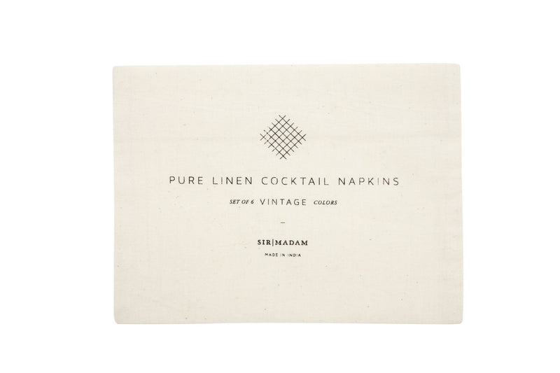media image for vintage cocktail solid linen napkins set of 6 design by sir madam 3 282