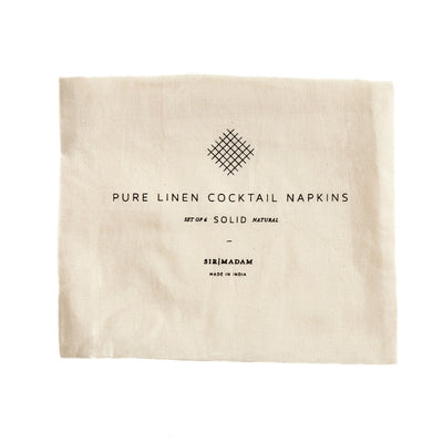 product image for natural cocktail solid linen napkins set of 6 design by sir madam 2 23