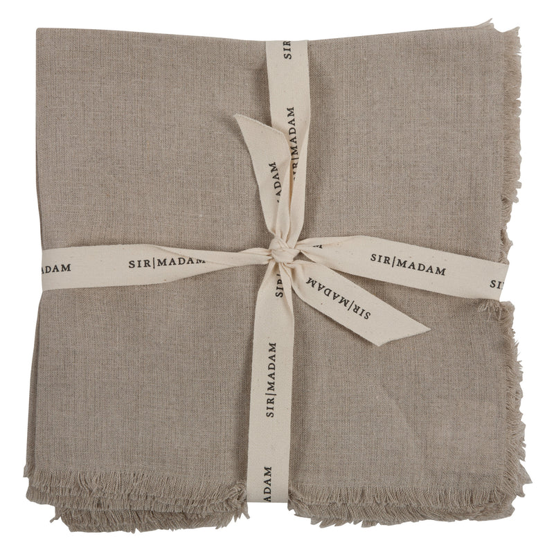 media image for solid linen napkins set of 4 in natural design by sir madam 2 246
