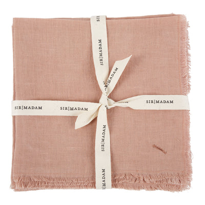 product image for solid linen napkin set of 4 in salmon design by sir madam 2 94