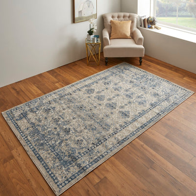 product image for wyllah traditional diamond blue ivory rug by bd fine cmar39k7bluivyc16 7 69