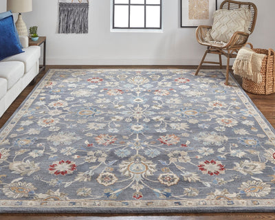 product image for Mattias Hand Tufted Ornamental Blue/Red/Ivory Rug 6 79