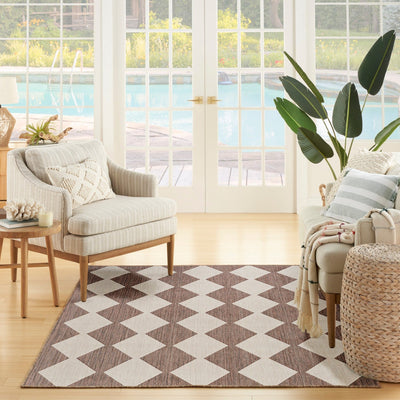 product image for Positano Indoor Outdoor Natural Geometric Rug By Nourison Nsn 099446938022 9 2