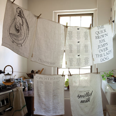 product image for wine list tea towel design by sir madam 4 1