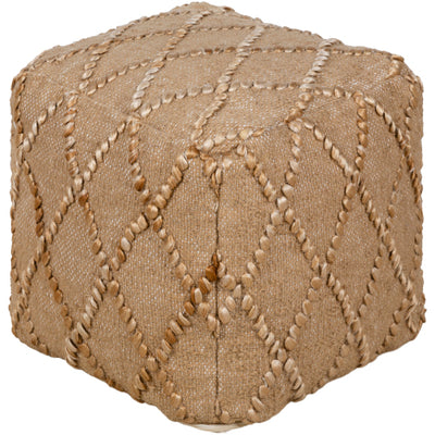 product image of Teangi Jute Pouf in Various Colors Flatshot Image 547