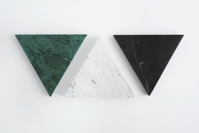 product image of Triangle Stone Trivet in Green Marble design by FS Objects 59