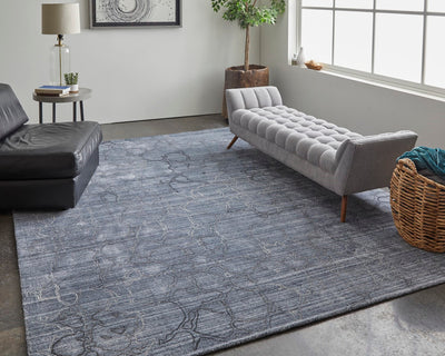 product image for archor abstract contemporary hand tufted navy rug by bd fine wtnr8892nvy000h00 9 30