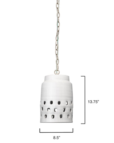 product image for long perforated pendant by bd lifestyle 5perf longwh 3 29