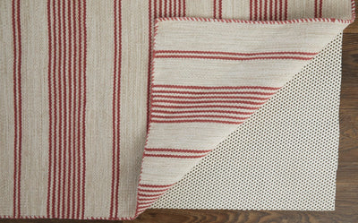 product image for Granberg Hand Woven Stripes Red / Ivory Rug 5 83