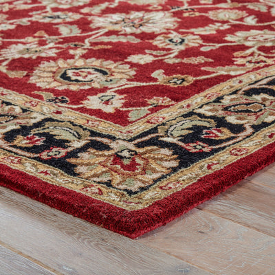 product image for my08 anthea handmade floral red black area rug design by jaipur 10 62