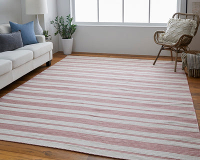 product image for Granberg Hand Woven Stripes Red / Ivory Rug 6 61