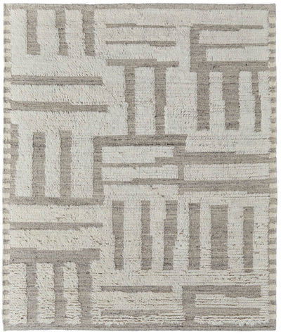 product image of saena linear contemporary hand woven ivory gray rug by bd fine ashr8909ivygryp00 1 585