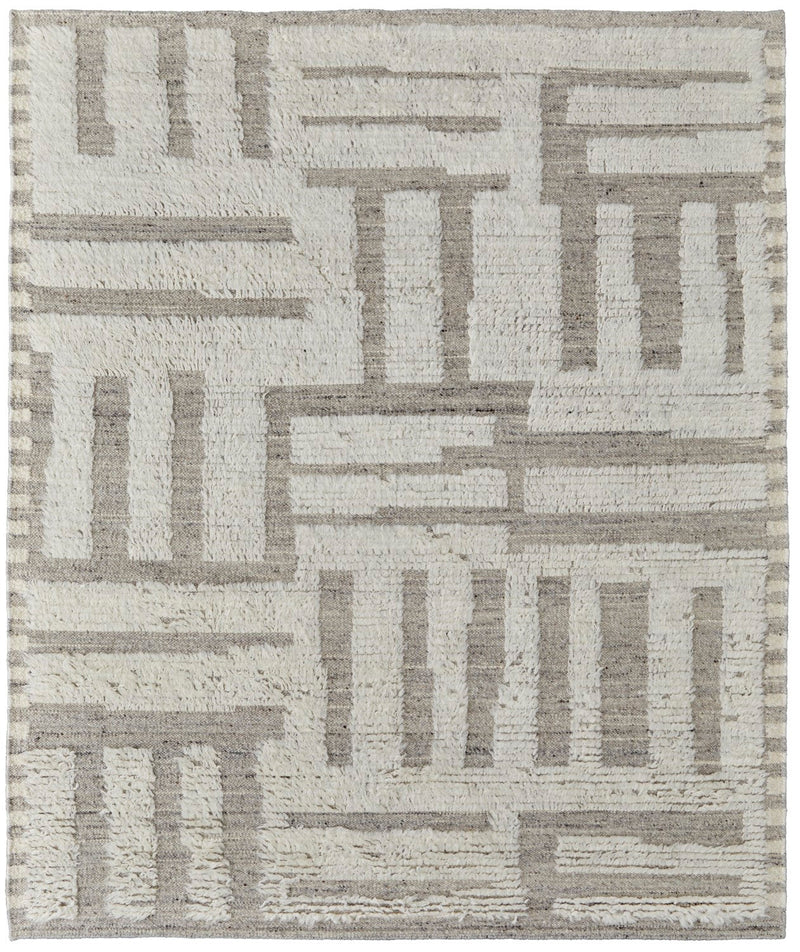 media image for saena linear contemporary hand woven ivory gray rug by bd fine ashr8909ivygryp00 1 287