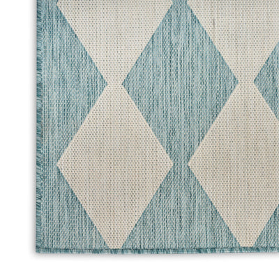 product image for Positano Indoor Outdoor Aqua Geometric Rug By Nourison Nsn 099446938237 2 49
