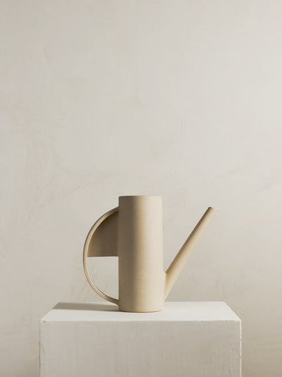 product image of hadron ceramic watering can in sand design by light ladder 1 583
