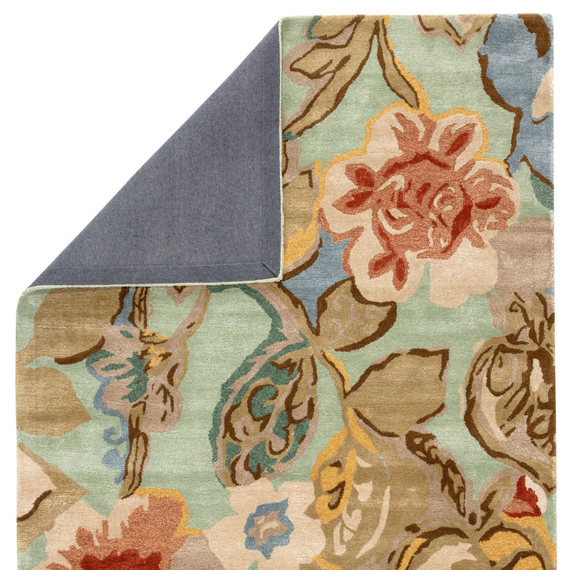 media image for bl71 petal pusher handmade floral green multicolor area rug design by jaipur 7 254