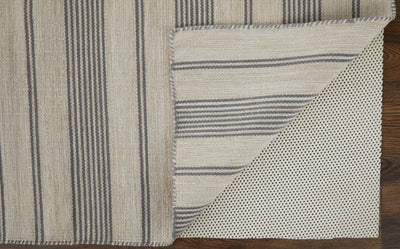 product image for Granberg Hand Woven Stripes Gray / Ivory Rug 5 70