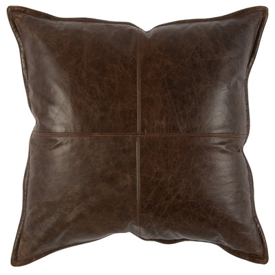 product image for leather parsons cocoa pillow 1 9