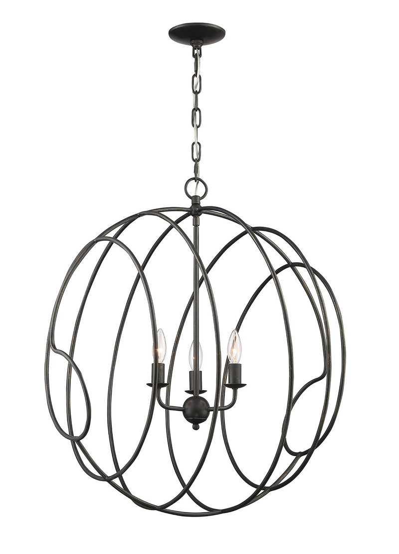 media image for Conduit Large 3 Light Industrial Chandelier By Lumanity 1 241