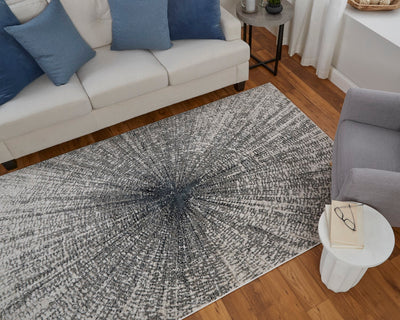 product image for Orin Abstract Ivory/Gray/Blue Rug 9 33