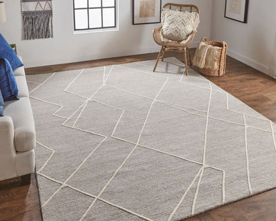 product image for euclid hand tufted gray ivory rug by thom filicia x feizy t11t8004gryivyj00 7 91