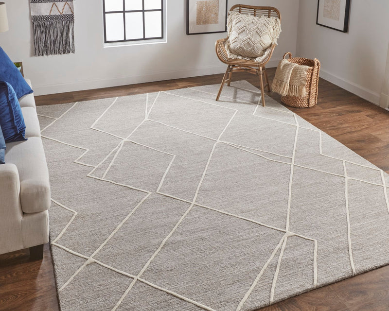 media image for euclid hand tufted gray ivory rug by thom filicia x feizy t11t8004gryivyj00 7 282