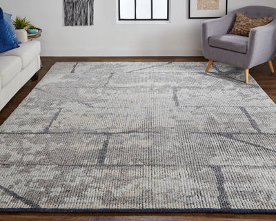product image for Rheed Abstract Light Gray/Brown Rug 6 97