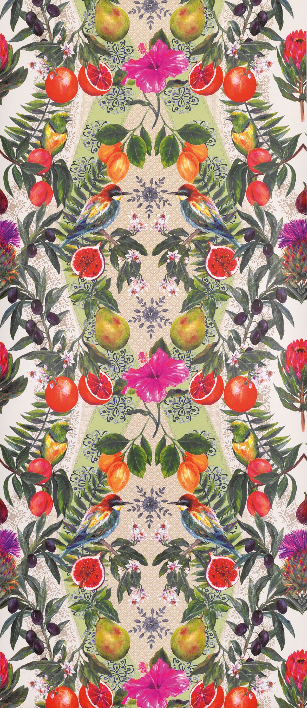 Shop Sample Talavera Wallpaper in Multi-Color from the Deya Collection
