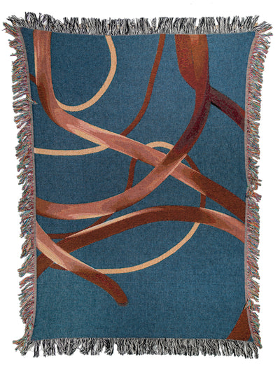 product image for wander blue woven throw blanket 1 68
