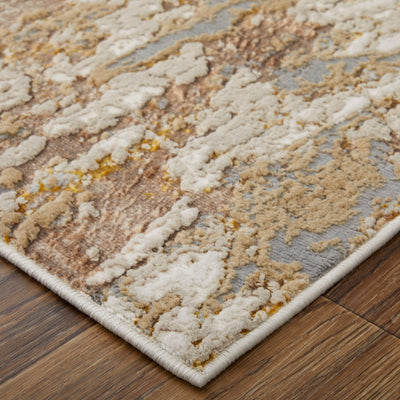 product image for Tripoli Abstract Ivory/Gold/Brown Rug 2 5