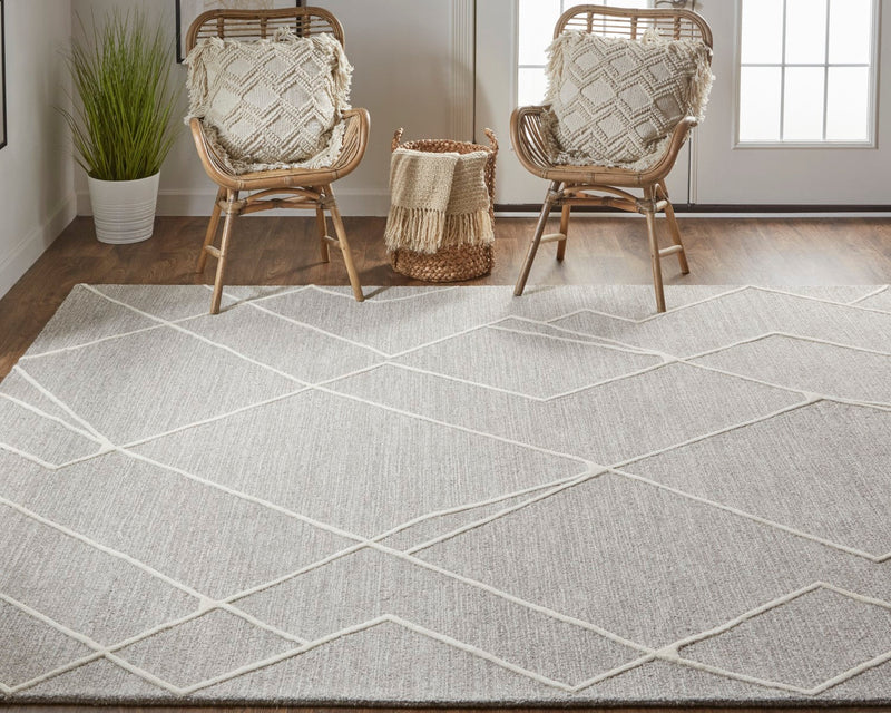 media image for euclid hand tufted gray ivory rug by thom filicia x feizy t11t8004gryivyj00 8 217