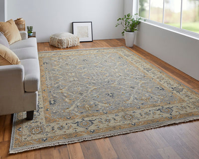 product image for Aleska Oriental Gray/Gold Rug 8 46