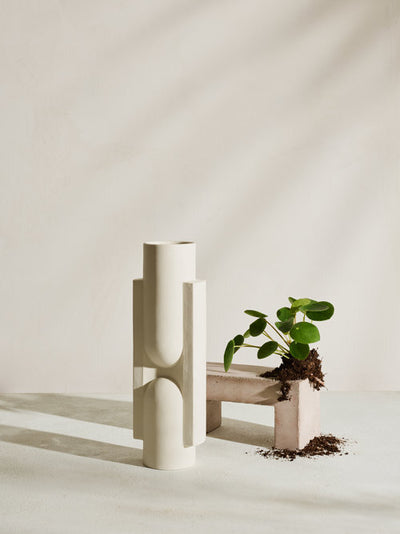 product image for kala slender ceramic vase in snow design by light and ladder 4 83