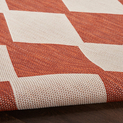 product image for Positano Indoor Outdoor Terracotta Geometric Rug By Nourison Nsn 099446938176 5 87