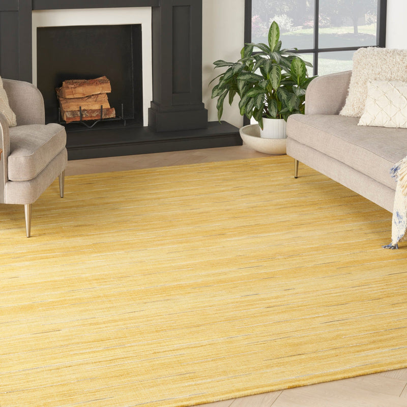 media image for Nourison Home Interweave Yellow Modern Rug By Nourison Nsn 099446112941 6 235