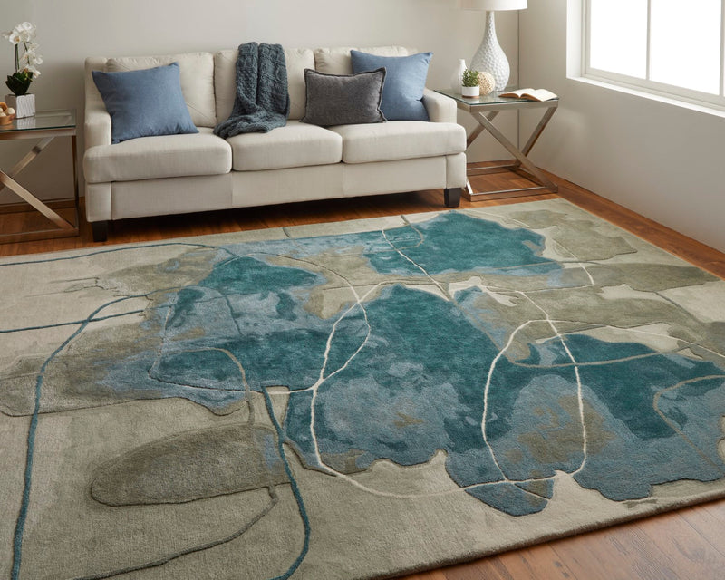 media image for ramiro abstract contemporary hand tufted blue green rug by bd fine anyr8885blugrnh00 9 277