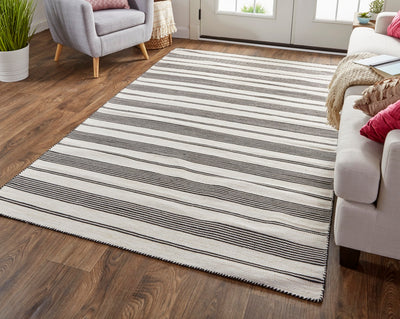 product image for granberg hand woven black and white rug by bd fine 722r0560blk000p00 9 73