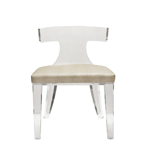 media image for acrylic klismos chair in various colors 2 255
