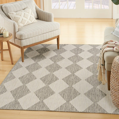 product image for Positano Indoor Outdoor Light Grey Geometric Rug By Nourison Nsn 099446938473 8 22
