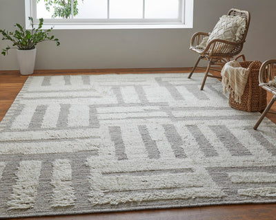 product image for saena linear contemporary hand woven ivory gray rug by bd fine ashr8909ivygryp00 9 64