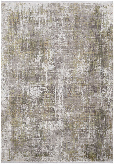 product image for Lindstra Abstract Olive Gray/Jade Green Rug 1 71