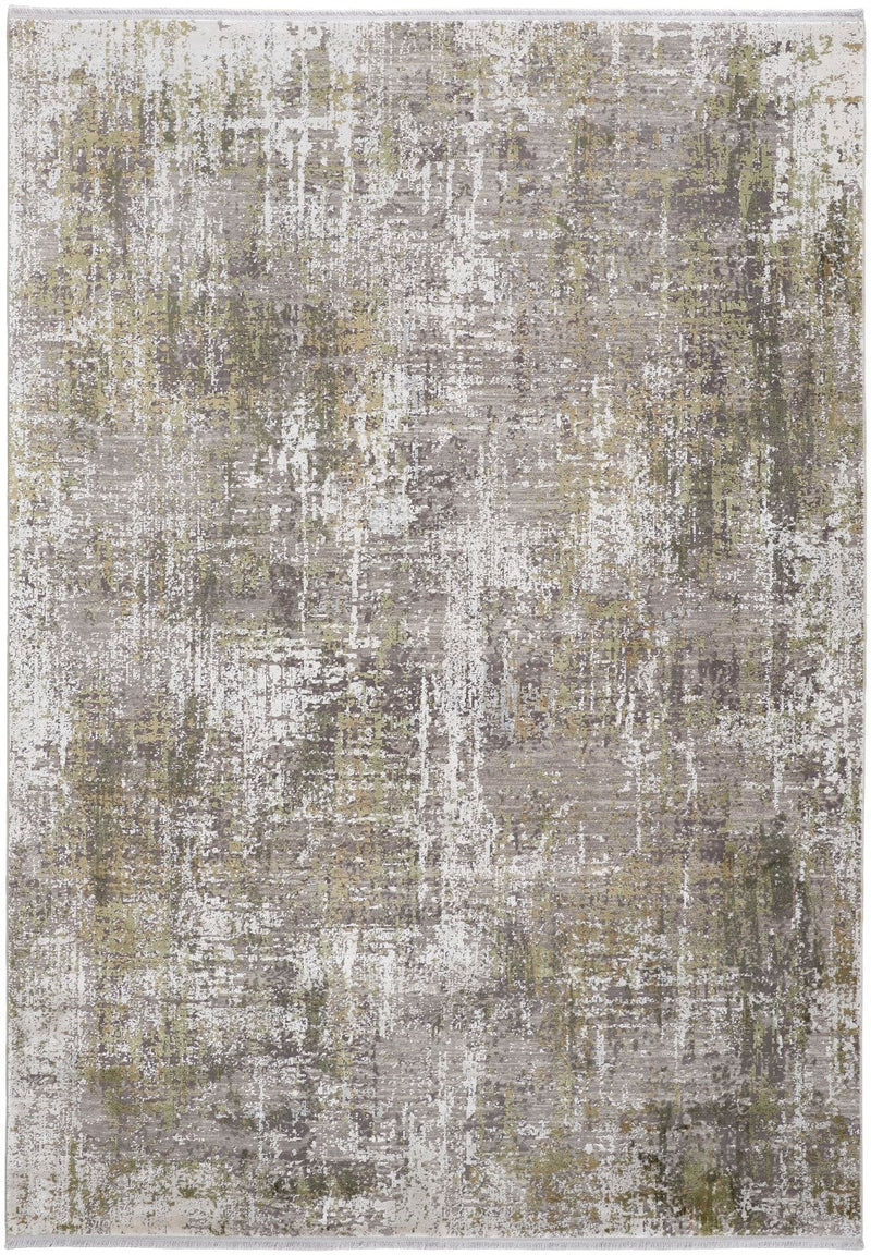 media image for Lindstra Abstract Olive Gray/Jade Green Rug 1 22