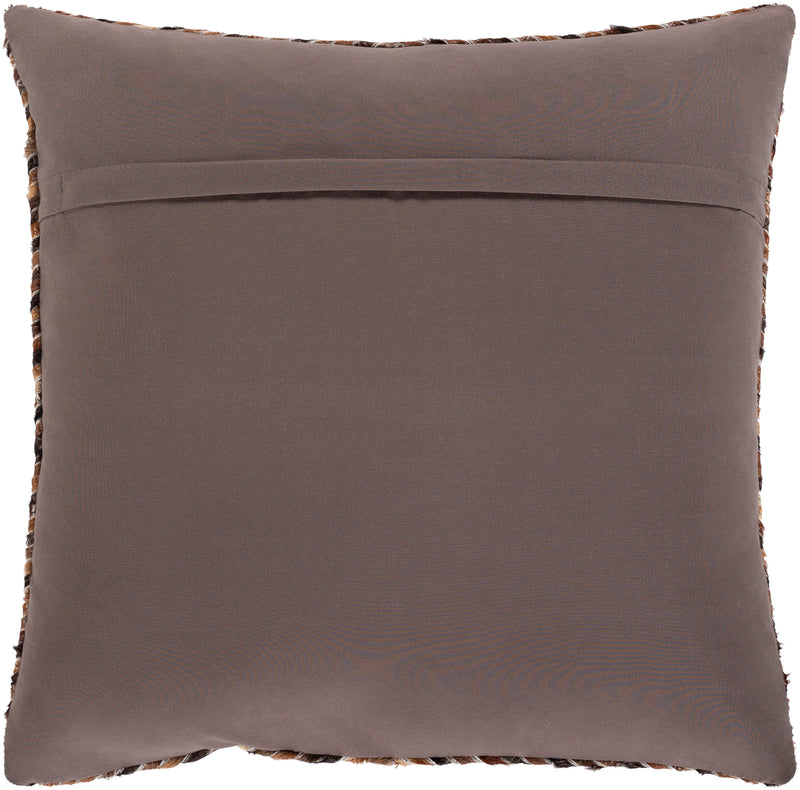 media image for Zander ZND-005 Leather Pillow in Caramel & Dark Brown by Surya 255