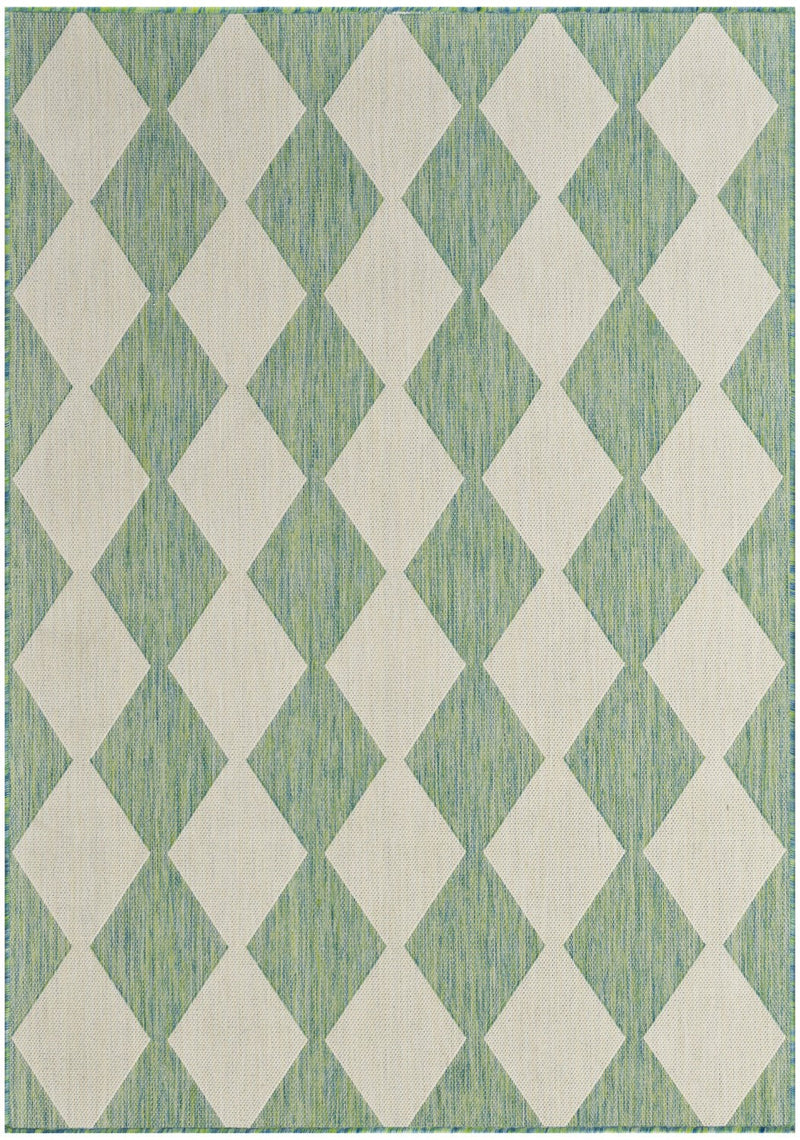 media image for Positano Indoor Outdoor Blue Green Geometric Rug By Nourison Nsn 099446938350 1 234