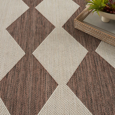 product image for Positano Indoor Outdoor Natural Geometric Rug By Nourison Nsn 099446938022 7 80