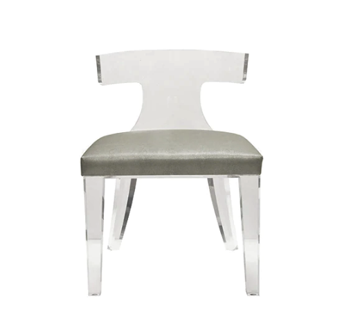 media image for acrylic klismos chair in various colors 3 293