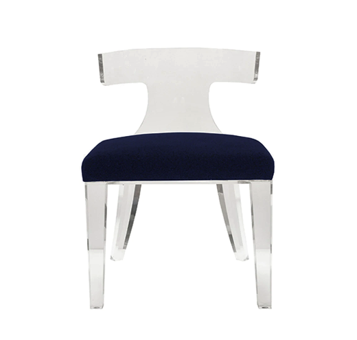 media image for acrylic klismos chair in various colors 4 296