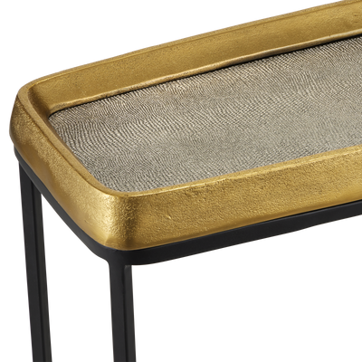 product image for Tanay Brass Console Table By Currey Company Cc 4000 0150 4 10