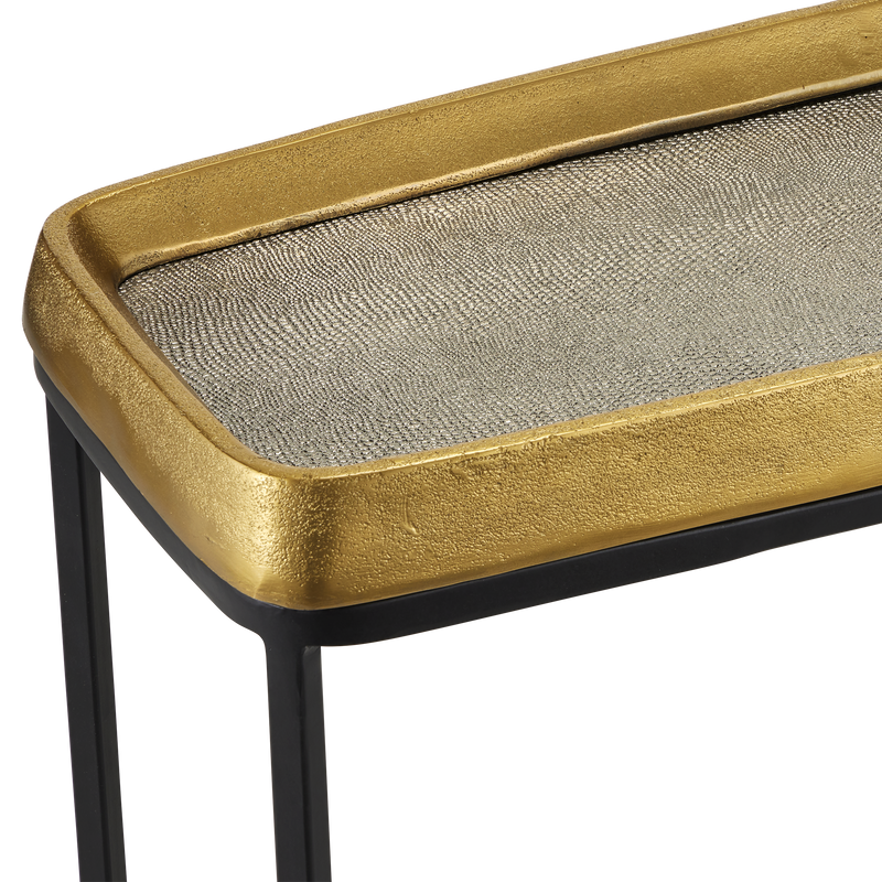 media image for Tanay Brass Console Table By Currey Company Cc 4000 0150 4 290